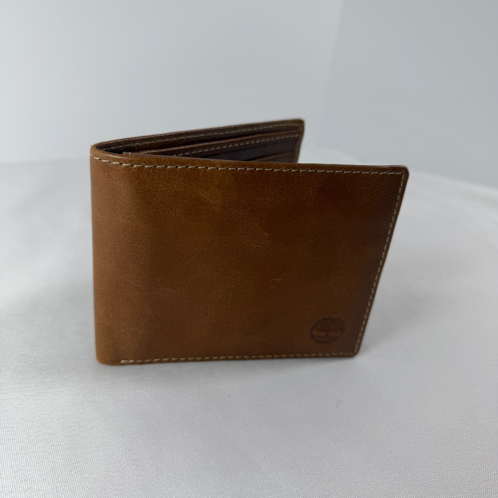 Timberland Mens Bifold Brown Leather Pull Up Passcase Wallet